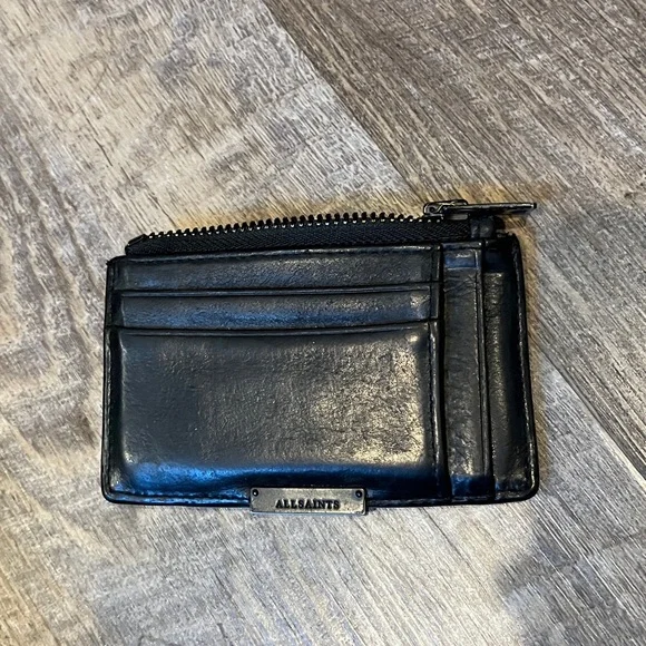 All Saints Leather Card Holder - Picture 3 of 3
